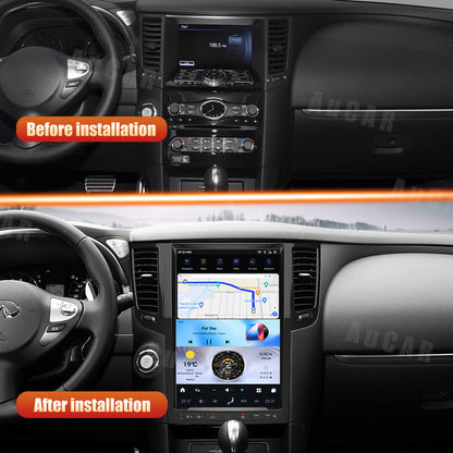 AuCar Tesla Android 13 13.6" Car Radio GPS Navigation For Infiniti FX35 FX37 FX50 QX70 2009-2016