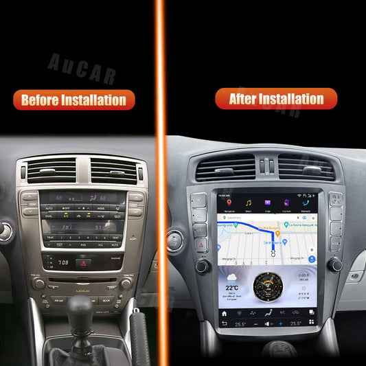 AuCar Tesla Android 12 12.1" Car Radio GPS Navigation For Lexus IS250 IS350 2005-2012