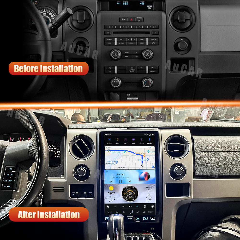 AuCar Tesla Android 13 14.4" Car Radio GPS Navigation For Ford F150 F250 Raptor 2009-2012