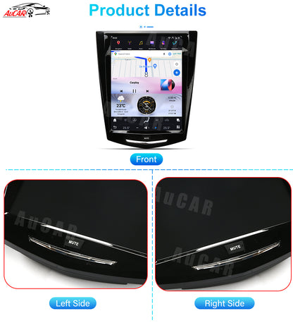 AuCar Tesla Android 13 10.4" Car Radio GPS Navigation For Cadillac Escalade ATS XTS SRX CTS 2014-2018