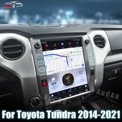 AuCar Tesla Android 13 12.1" Car Radio GPS Navigation For Toyota Tundra/sequoia 2014-2021