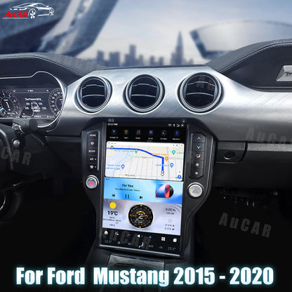 AuCar Tesla Android 13 14.5" Car Radio GPS Navigation For Ford Mustang 2015-2020