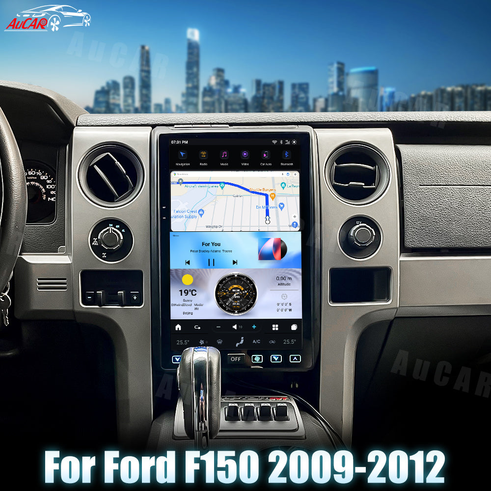 AuCar Tesla Android 13 14.4" Car Radio GPS Navigation For Ford F150 F250 Raptor 2009-2012