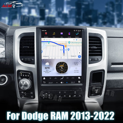 AuCar Tesla Android 13 12.1" Car Radio GPS Navigation For Dodge Ram 2013-2022