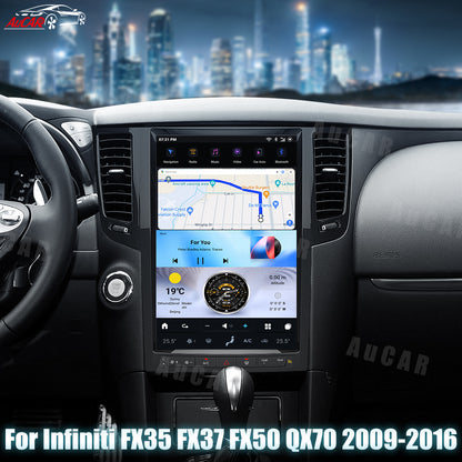 AuCar Tesla Android 13 13.6" Car Radio GPS Navigation For Infiniti FX35 FX37 FX50 QX70 2009-2016