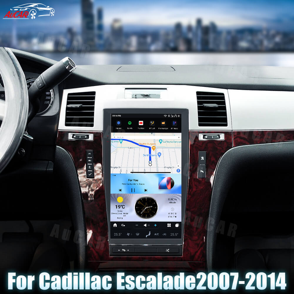 AuCar Tesla Android 13 13.6" Car Radio GPS Navigation For Cadillac Escalade 2007-2014