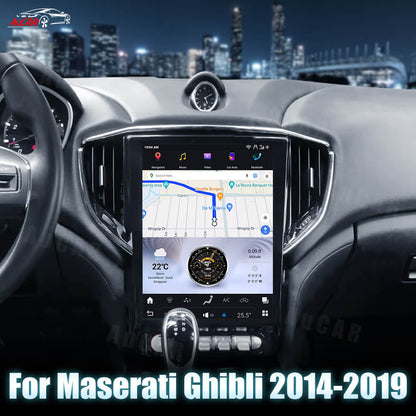 AuCar 12.1'' Tesla Android 13 Car GPS Navigation For Maserati Ghibli 2014-2019 Car Stereo Video Radio Multimedia Player Auto Head Unit
