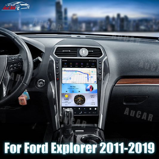 AuCar Tesla Android 13 14.4" Car Radio GPS Navigation For Ford Explorer 2011-2019