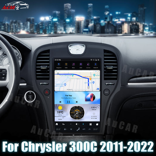 AuCar Tesla Android 13 14.5" Car Radio GPS Navigation For Chrysler 300C 2011-2022