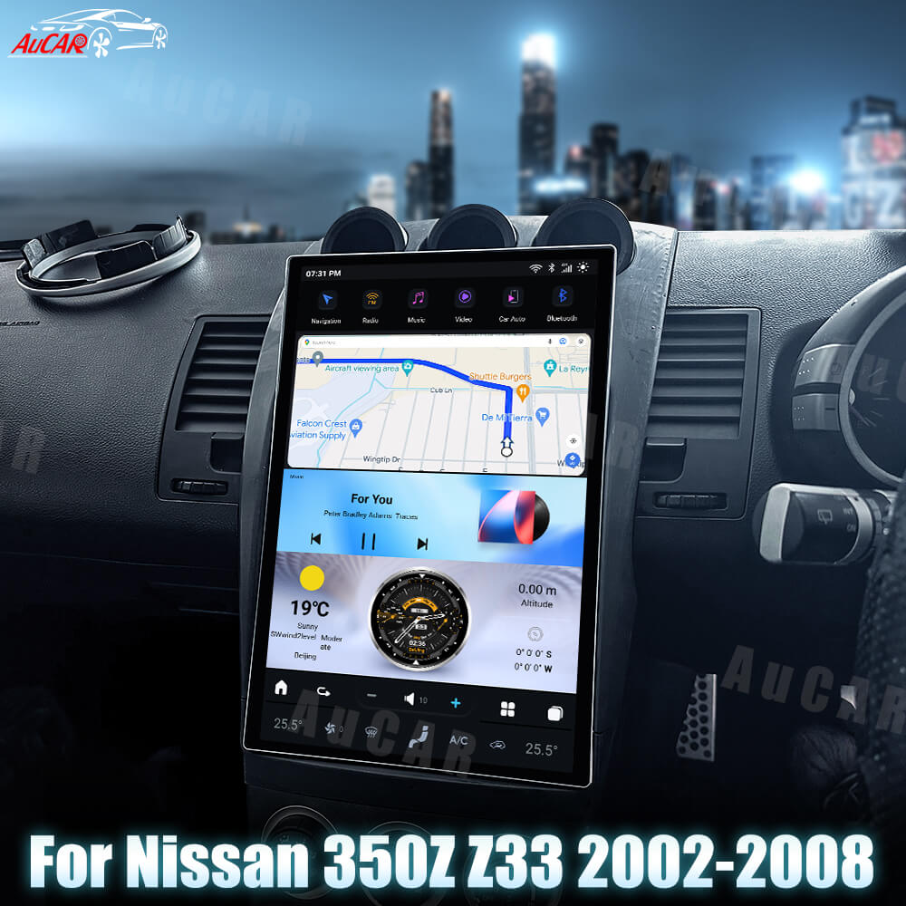 AuCar Tesla Android 13 14.5" Car Radio GPS Navigation For Nissan 350Z Z33 2002-2008
