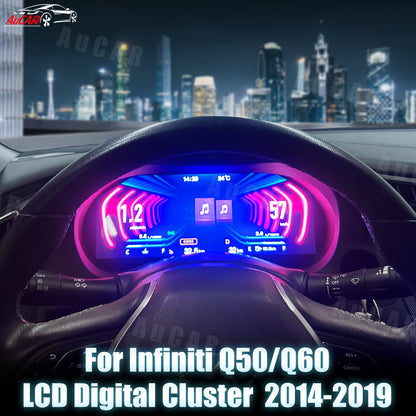 AuCAR Linux Instrument Cluster for Infiniti Q50 Q60 2014-2019 LCD Digital Cluster