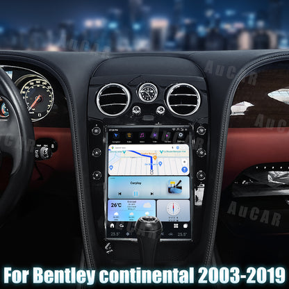 AuCar Tesla Android 13 12.1" Car Radio GPS Navigation For Bentley Continental GT GTC Bentley Flying Spur 2003-2019