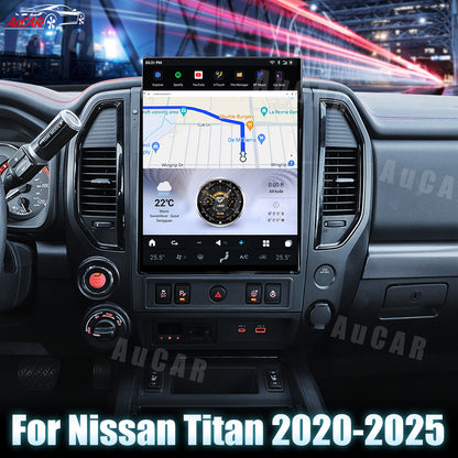 AuCar Tesla Android 13 15.6" Car Radio GPS Navigation For Nissan Titan 2020-2025