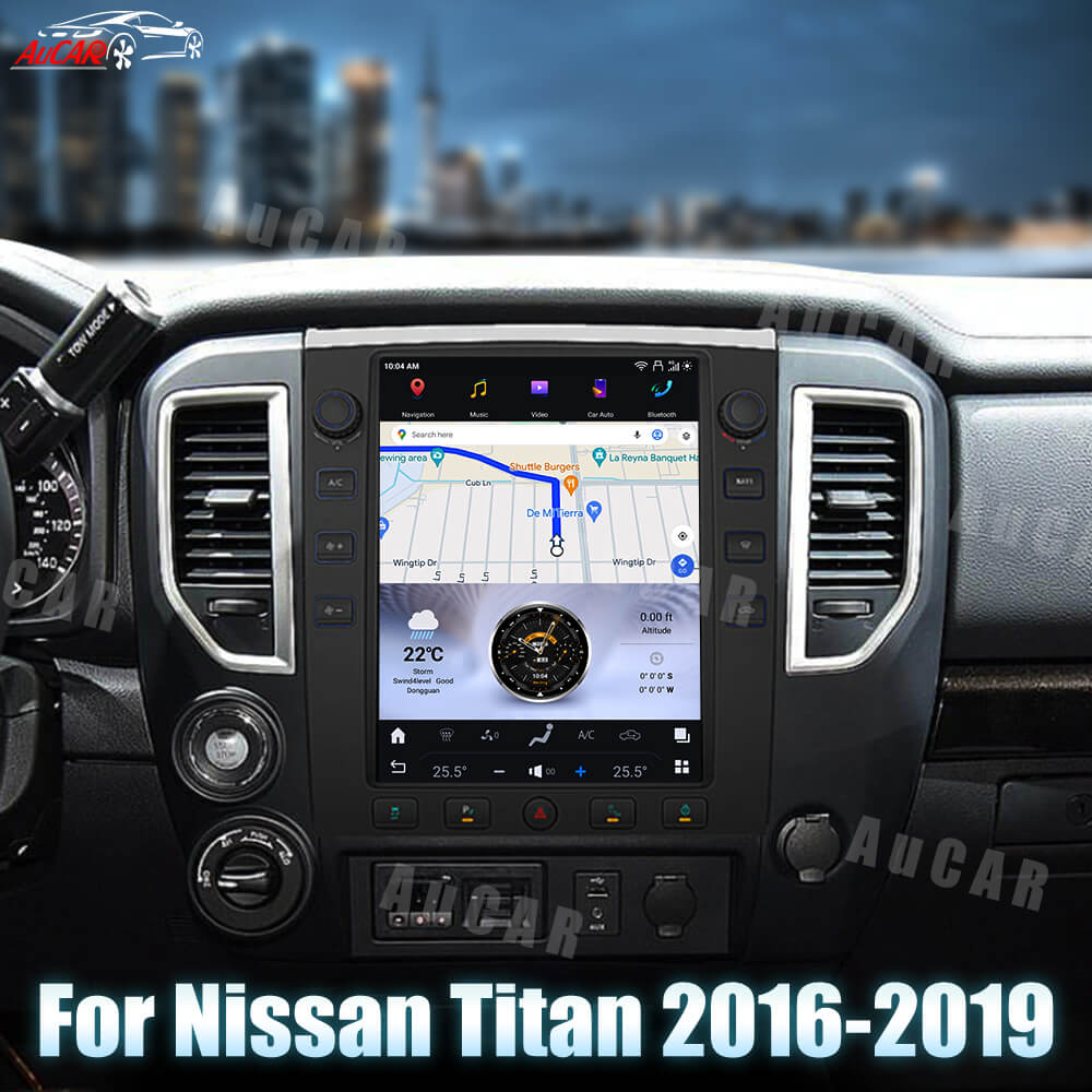 AuCar Tesla Android 13 12.1" Car Radio GPS Navigation For Nissan Titan 2016-2019