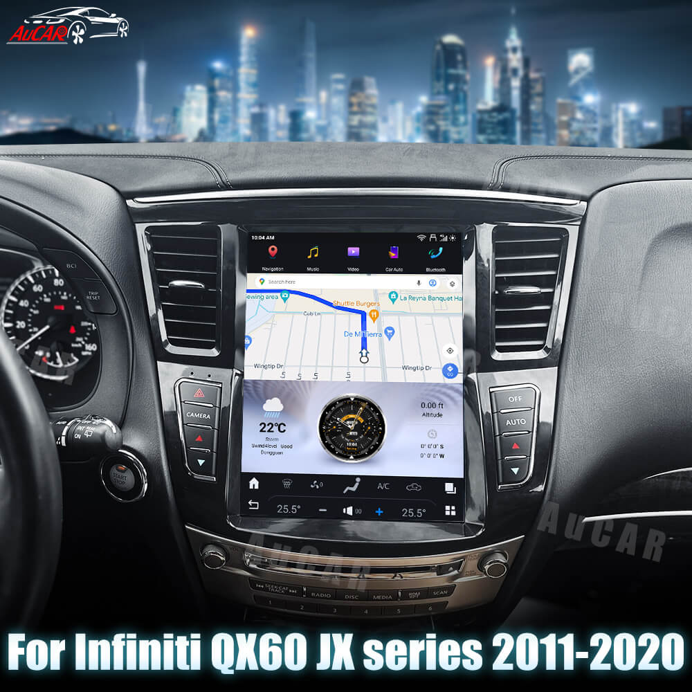 AuCar Tesla Android 13 12.1" Car Radio GPS Navigation For Infiniti QX60 JX Series 2011-2020