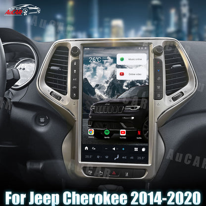 AuCar Tesla Android 13 13.6" Car Radio GPS Navigation For Jeep Cherokee 2014-2020