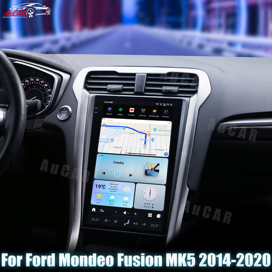 AuCar Tesla Android 13 13.6" Car Radio GPS Navigation For Ford Mondeo Fusion MK5 2014-2020