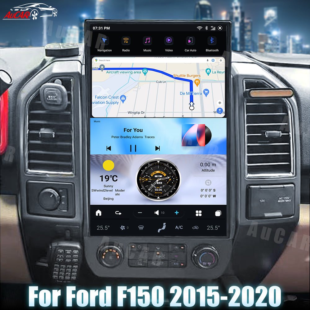 AuCar Tesla Android 17" Car Radio GPS Navigation For Ford F150 F250 Raptor 2015-2020