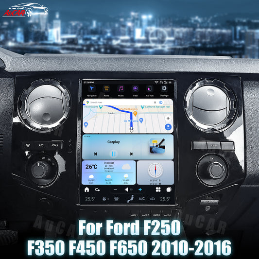 AuCar Tesla Android 13 12.1" Car Radio GPS Navigation For Ford F250 F350 F450 F650 2010-2016