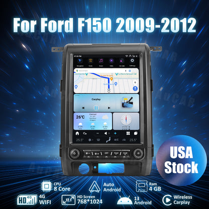 AuCar Tesla Android 13 12.1" Car Radio GPS Navigation For Ford F150 2009-2012