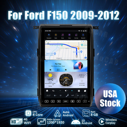 AuCar Tesla Android 13 14.4" Car Radio GPS Navigation For Ford F150 F250 Raptor 2009-2012