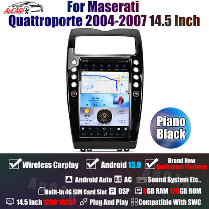 AuCar Tesla Android 13 14.5" Car Radio GPS Navigation For Maserati Quattroporte 2004-2012