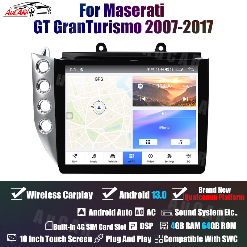 AuCAR Gen 5 Android 13 Car Radio for Maserati GranTurismo GT/GC 2007-2017