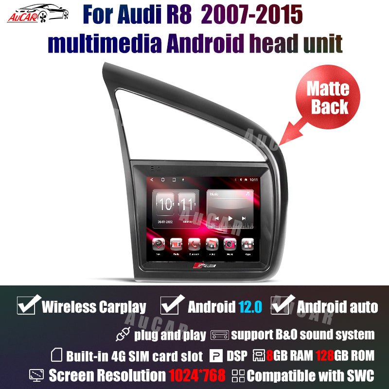 AuCar Audi R8 2007-2015 Android 12 head unit