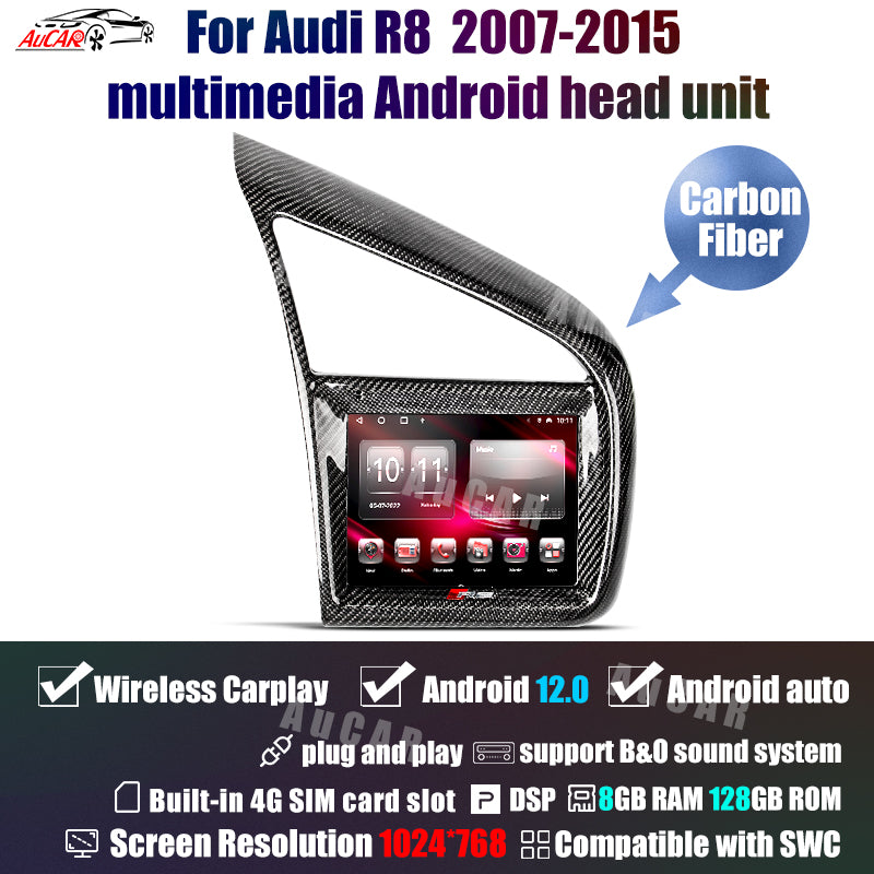 AuCar Audi R8 2007-2015 Android 12 head unit