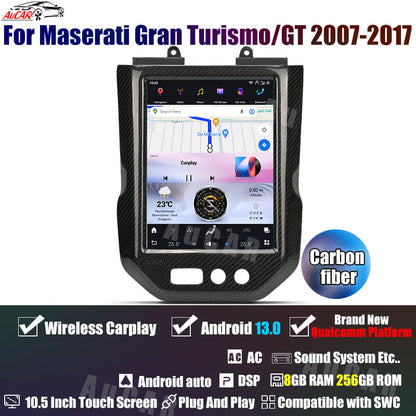 AuCar Tesla Android 13 10.5" Car Radio GPS Navigation For Maserati Gran Turismo/GT 2007-2017