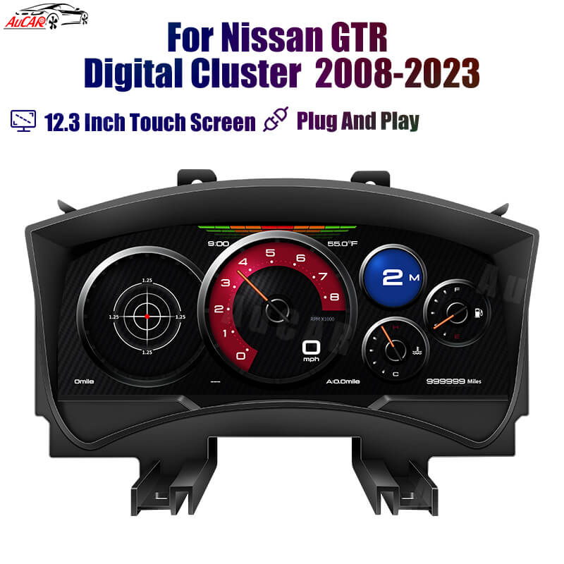 AuCAR 12.3" Linux Instrument Cluster for Nissan GTR 2008-2023 Digital Cluster