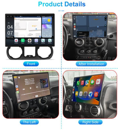 AuCar 15'' Android 13 Car Stereo Player GPS Navigation Jeep Wrangler 2011-2017