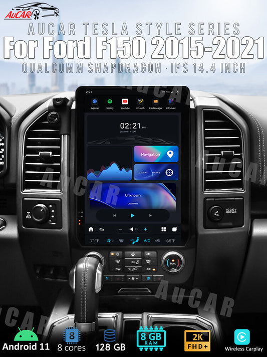 OPEN BOX AuCar Tesla Android 14.4″ Car Radio GPS Navigation For Ford F150 F250 Raptor 2009-2020