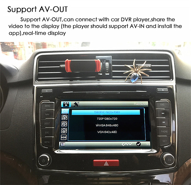 AuCAR DVR Wifi Camera Digital Video Recorder Mini Dash Cam Image Video Recorder Full HD 1080P Dual Lens DVR G sensor