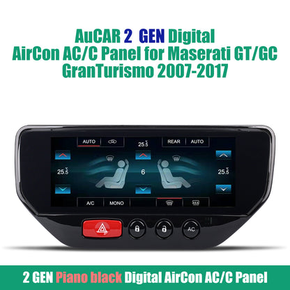 AuCAR 2 GEN Digital AirCon AC/C Panel for Maserati GT/GC GranTurismo 2007-2017 Piano Black