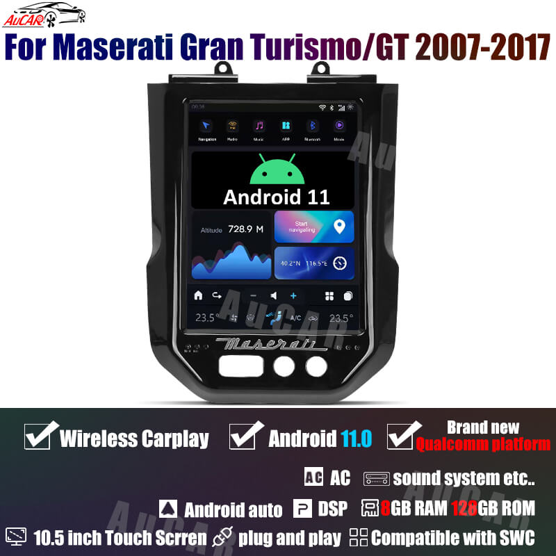 OPEN BOX AuCar Tesla Android 10.5" Car Radio GPS Navigation For Maserati Gran Turismo/GT 2007-2017