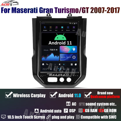 OPEN BOX AuCar Tesla Android 10.5" Car Radio GPS Navigation For Maserati Gran Turismo/GT 2007-2017