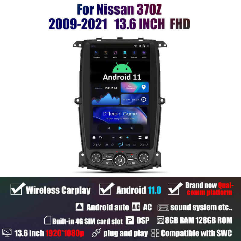 OPEN BOX AUCARAUTO 13.6“ Tesla Android System Car Radio Multimedia GPS Navigation For Nissan 370Z 2009-2021