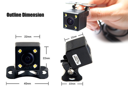 AuCAR Universal Back up Camera Reverse Camera Car Rear View Parking Camera HD Waterproof DC 12V Night Vision LED lights